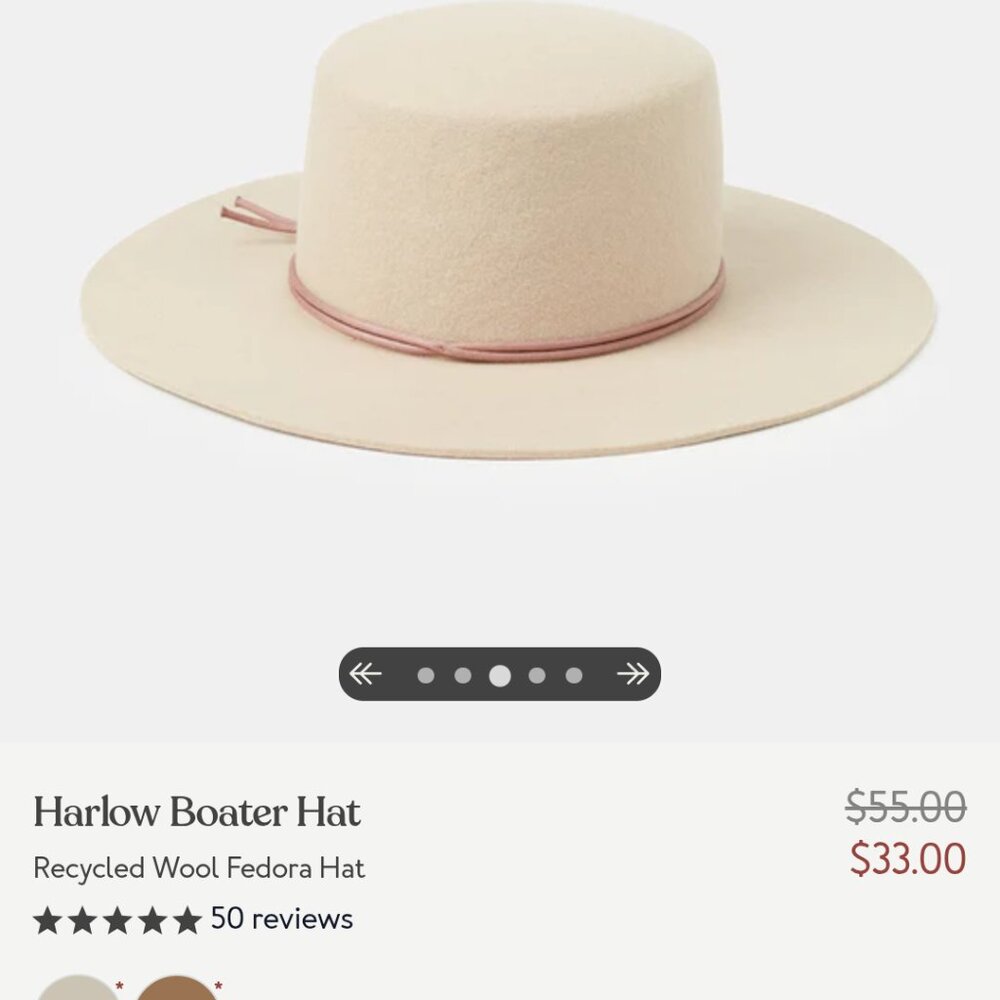 TENTREE Harlow Boater Hat